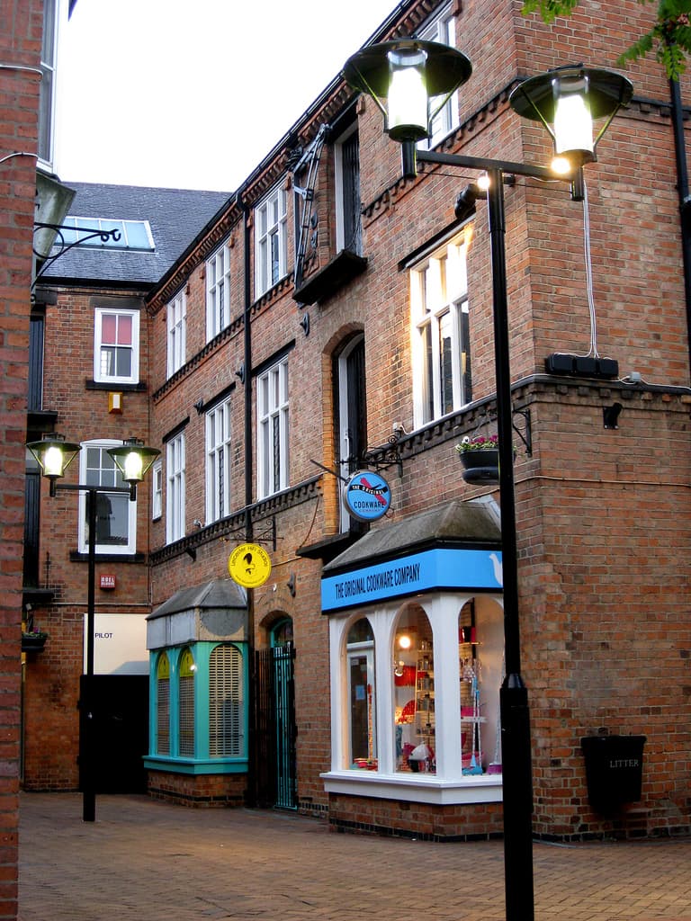Independent shops in St Martin’s Square, Leicester